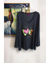 T-Shirt love Με V Λαιμόψη1394